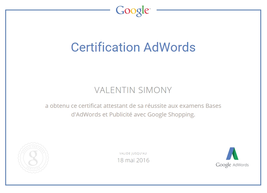 certification google shopping